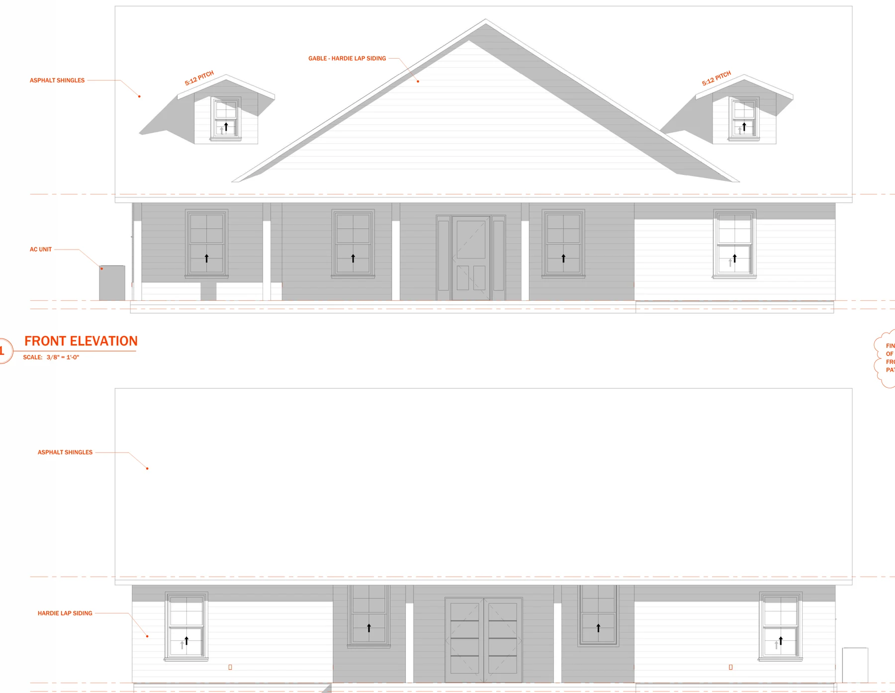 Exterior elevation sheet preview