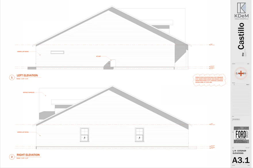 A3.1 Left / Right Elevations